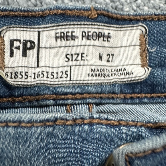 Free People Blue Wash Bell Bottom Jeans - Picture 2 of 4
